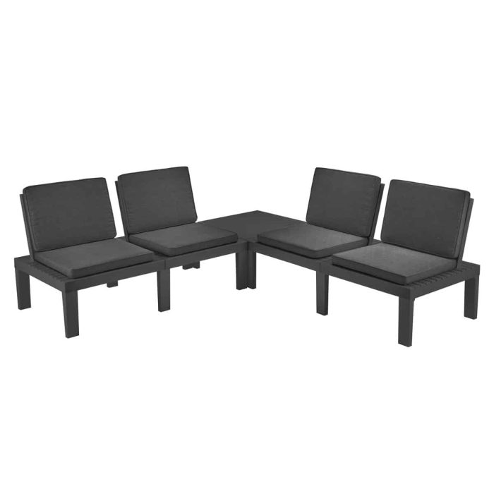 MOLOK PROGARDEN Vrtni set Molok antracit sa jastucima - Slika 1