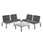 PROGARDEN Vrtni set Molok bijeli sa jastucima