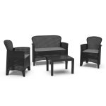 PROGARDEN vrtni set Palermo antracit sa jastucima