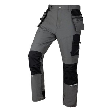 NEO Radne hlače Mix&Match rastezljive s ojačanjima, sivo-crne 81-296-1