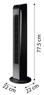 NEO Stupni ventilator crni 50W 90-012 - Slika 3