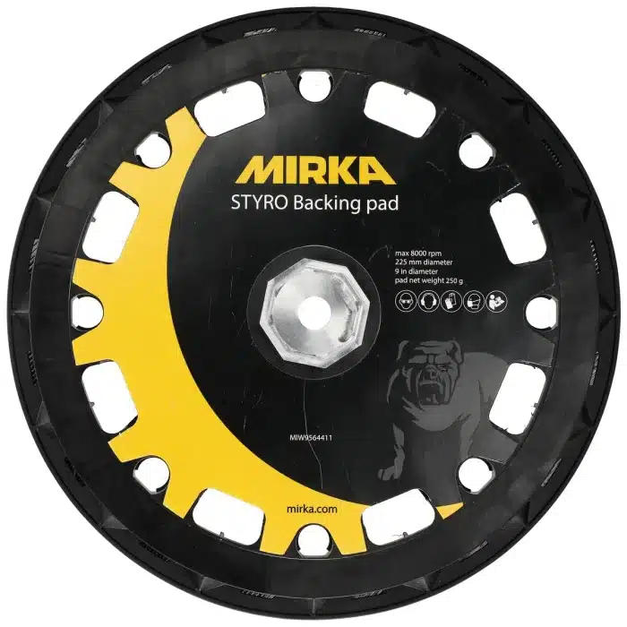 MIW9564411-Backing-Pad-225mm-Grip-Styro-for-Mirka-LEROS-1 MIRKA PODLOŠKA ZA STIROPOR 225 MM, 8 + 1 RUPA, - Slika 1