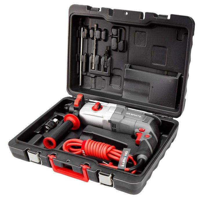 GRAPHITE Čekić bušilica 800 W, 2,8 J, model 58G538 SDS+ s koferom - Slika 4