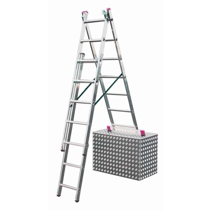 KRAUSE Ljestve trodijelne 3x6 gazišta CORDA - Slika 5