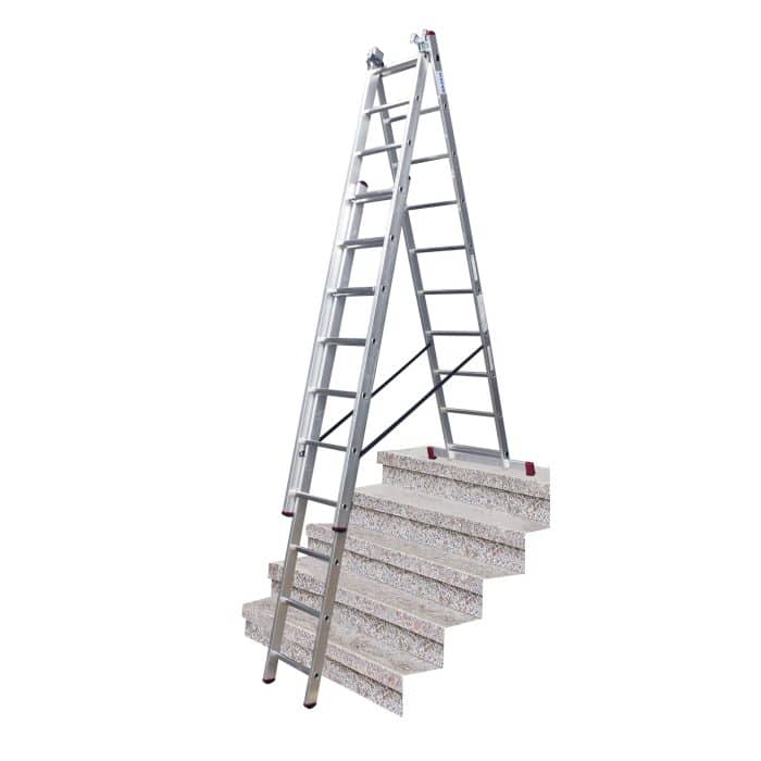 KRAUSE Ljestve trodijelne 3x9 gazišta CORDA - Slika 5