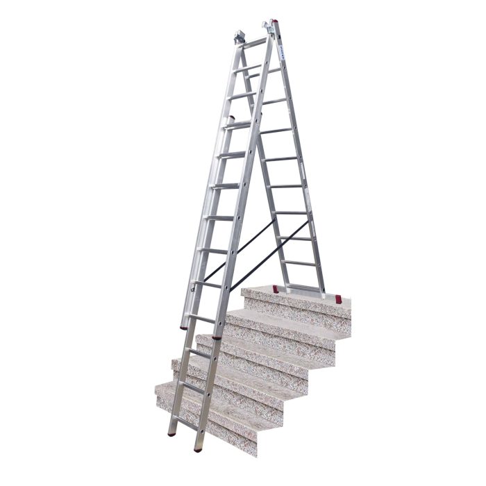 KRAUSE Ljestve trodijelne 3x10 gazišta CORDA - Slika 5