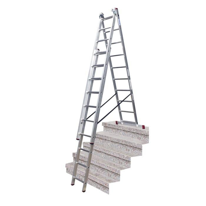 KRAUSE Ljestve trodijelne 3x6 gazišta CORDA - Slika 4