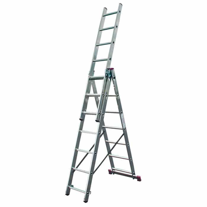 KRAUSE Ljestve trodijelne 3x8 gazišta CORDA - Slika 3