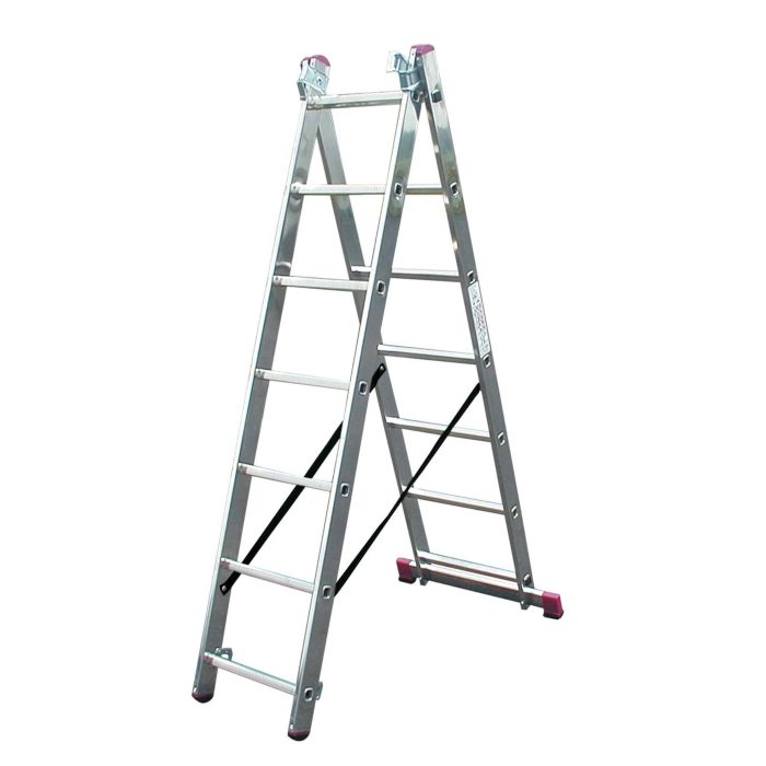 KRAUSE Ljestve trodijelne 3x7 gazišta CORDA - Slika 3