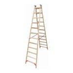 KRAUSE Ljestve drvene STABILO 2x12 reda radna visina 4,55 m