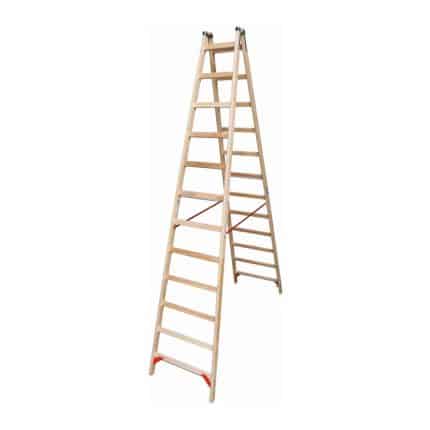 KRAUSE Ljestve drvene STABILO 2x12 reda radna visina 4,55 m