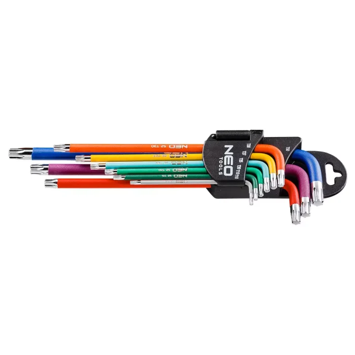 neo-klucze-torx-t10-50-zestaw-9-szt-kolorowe_1 NEO Set torx ključeva 9/1 09-518 - Slika 1
