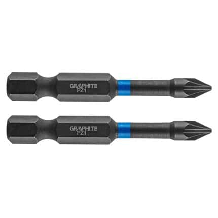 GRAPHITE Udarni bitovi 50 mm, 2/1, PZ1-PZ2, 56H521-56H522
