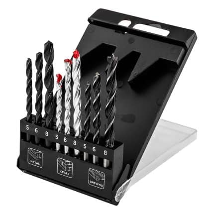 GRAPHITE Set svrdala za metal/drvo/opeku 5-8 mm, 9/1 54T431