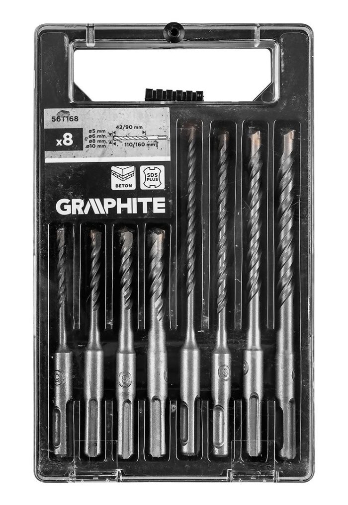 GRAPHITE SDS+ set svrdala za beton S2, 8/1, 5-10 mm 56T168 - Slika 2
