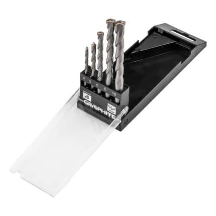 GRAPHITE Set borera za beton, 5/1, 4-10 mm 56T215