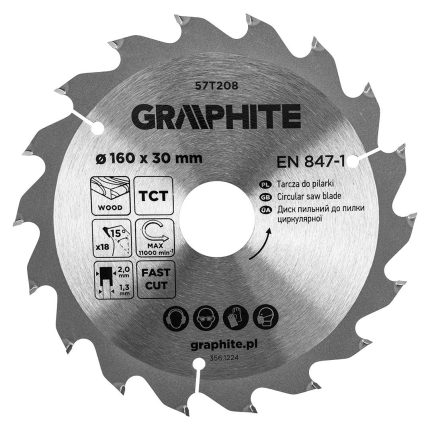GRAPHITE Rezna ploča za drvo 160 x 30 mm 57T208-57T212