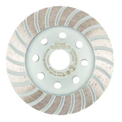 GRAPHITE Dijamantna brusna ploča TURBO 115-125 mm 57T326-57T327