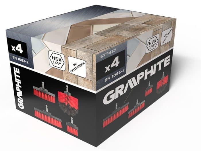GRAPHITE Set četki za čišćenje 4/1 57T437 - Slika 4