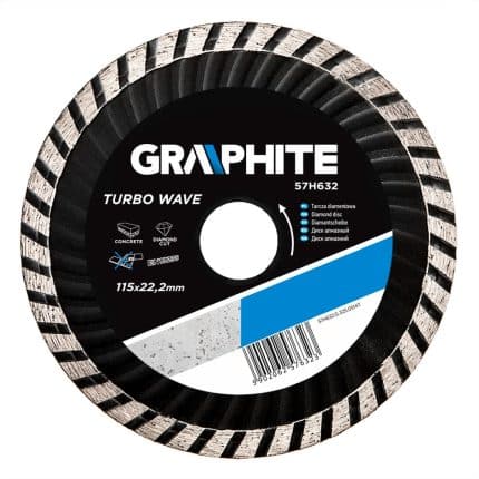 GRAPHITE Dijamantna ploča za kamen TURBO WAVE 57H632-57H638