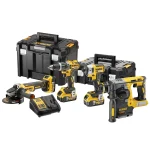 DeWALT Set aku udarna bušilica, aku udarni odvijač, aku brusilica i aku udarna čekić bušilica BRUSHLESS DCK422P3T 18V 3x5Ah