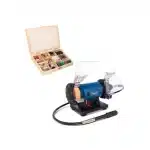 SCHEPPACH Stolna dvostrana brusilica sa savitljivim vratilom za brušenje HG35