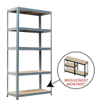 POLICA METAL/DRVO 180X90X40cm/5 POLICA/875Kg-P2P-175
