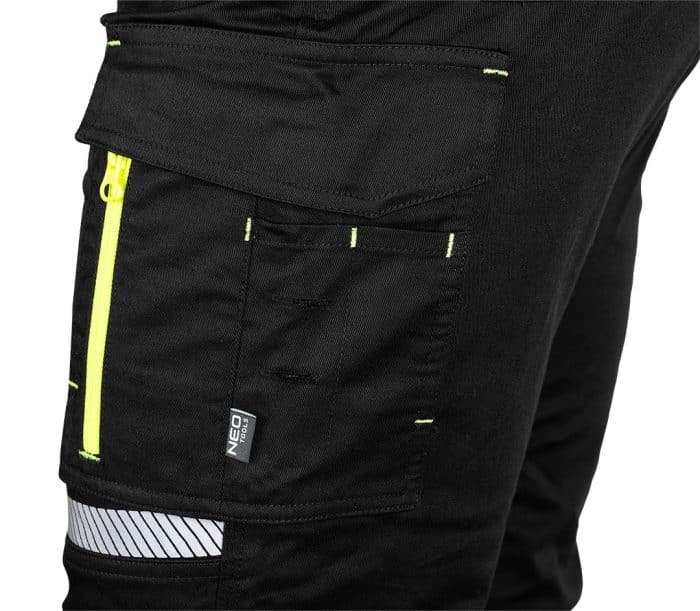 Reflektirajuće radne hlače crno-žute S-XXL NEO 81-795 - Slika 9
