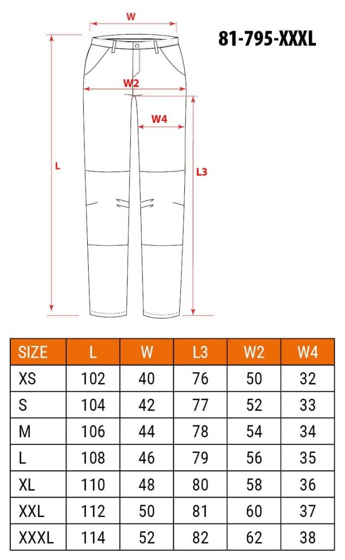 Reflektirajuće radne hlače crno-žute S-XXL NEO 81-795 - Slika 4