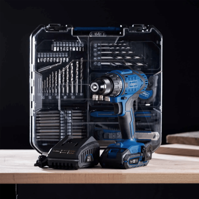 Scheppach aku bušilica odvijač sa 74 komada pribora IXES C-DTB74/1-X – Kit - Slika 3