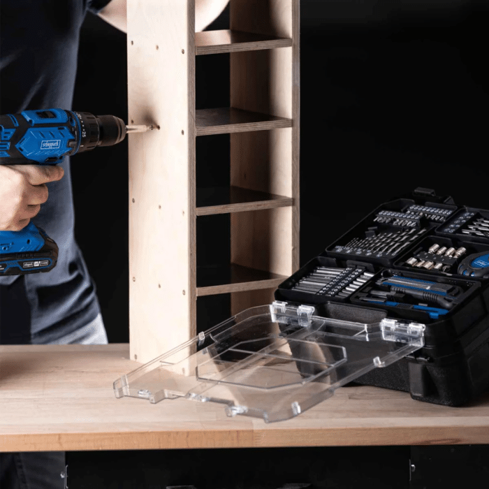 Scheppach aku bušilica odvijač sa 74 komada pribora IXES C-DTB74/1-X – Kit - Slika 2