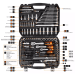 Set nasadnih ključeva 1/2", 3/8", 1/4", 220/1 NEO 10-220 - Slika 3