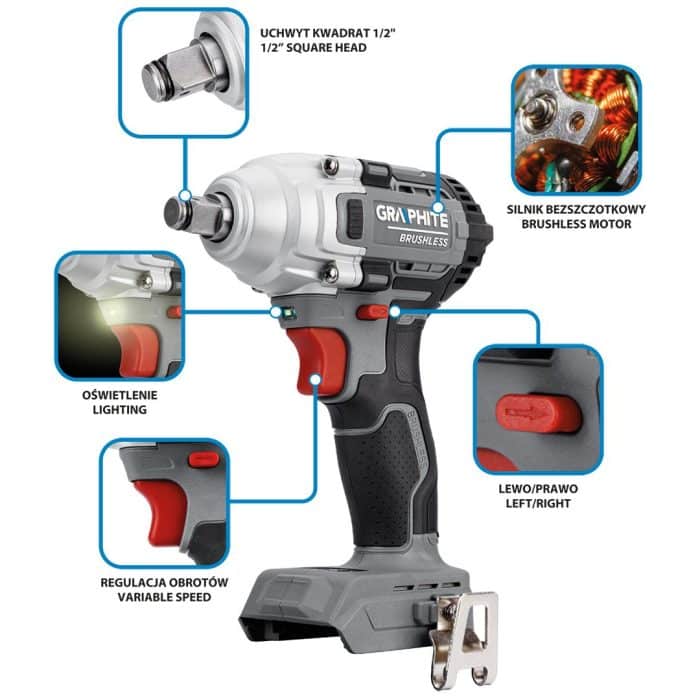 Aku udarni odvrtač 18V, 330 Nm, 1/2" 58G028-1 - Slika 17