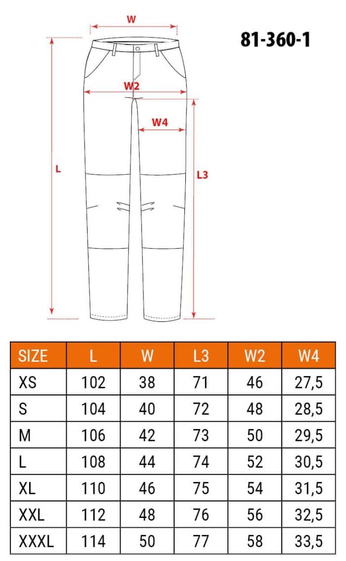 Radne hlače Denim-plave, s ojačanjima NEO 81-360-1 S-XXXL - Slika 10