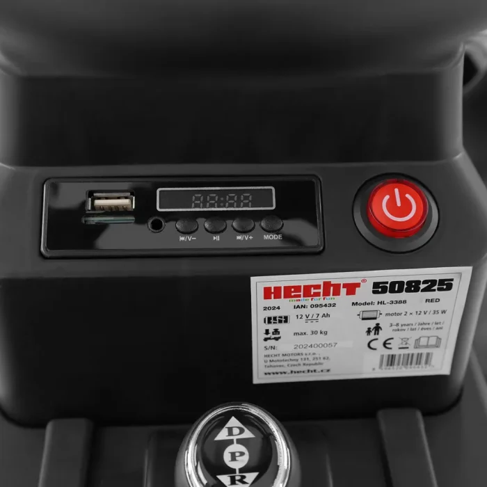 Dječji električni traktor s prikolicom HECHT 50825 Crveni - Slika 8