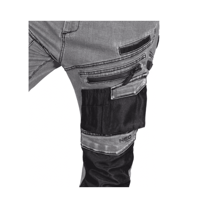 NEO RADNE HLAČE DENIM, S OJAČANJIMA, SIVE 81-360-2 - Slika 5