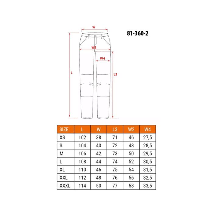 NEO RADNE HLAČE DENIM, S OJAČANJIMA, SIVE 81-360-2 - Slika 3