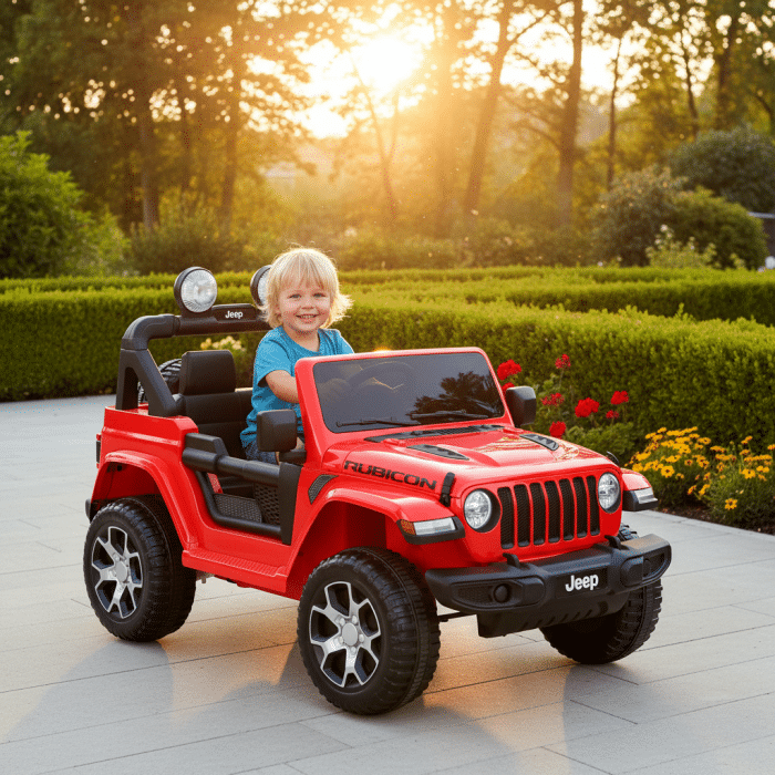 Dječji električni automobil Jeep Wrangler Crveni - Slika 3