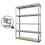 POLICA METAL/DRVO 180X120X40cm/5 POLICA/875Kg P2H