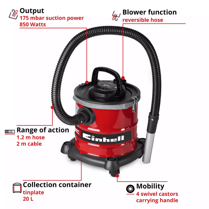 Einhell električni usisivač za pepeo TC-AV 2032 DW - Slika 7
