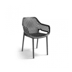 Plastična vrtna stolica ARIA Armchair grafit siva