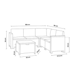 Vrtni set COLORADO CORNER-grafit sivi - Slika 3