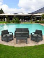 PROGARDEN vrtni set MANDELLO Rattan antracit - Slika 2