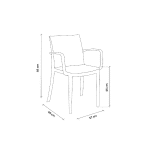 Vrtna stolica od ratana INDIANA bijela - Slika 2