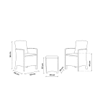 Vrtni set od ratana LIDO TERRACE smeđi - Slika 4