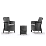 Vrtni set od ratana LIDO TERRACE grafit sivi