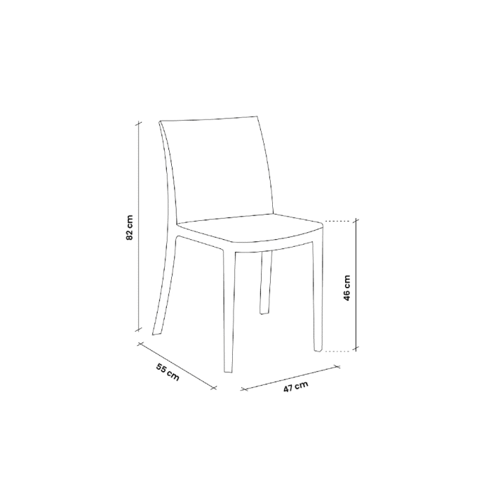 Plastična stolica MATRIX bijela - Slika 2