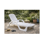 Plastična ležaljka NILO bijela - Slika 2