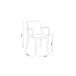 Stolica NINFA Armchair bijela - Slika 2