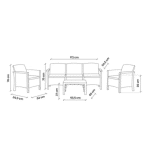 Vrtni set RIALTO 3 grafit siva - Slika 3